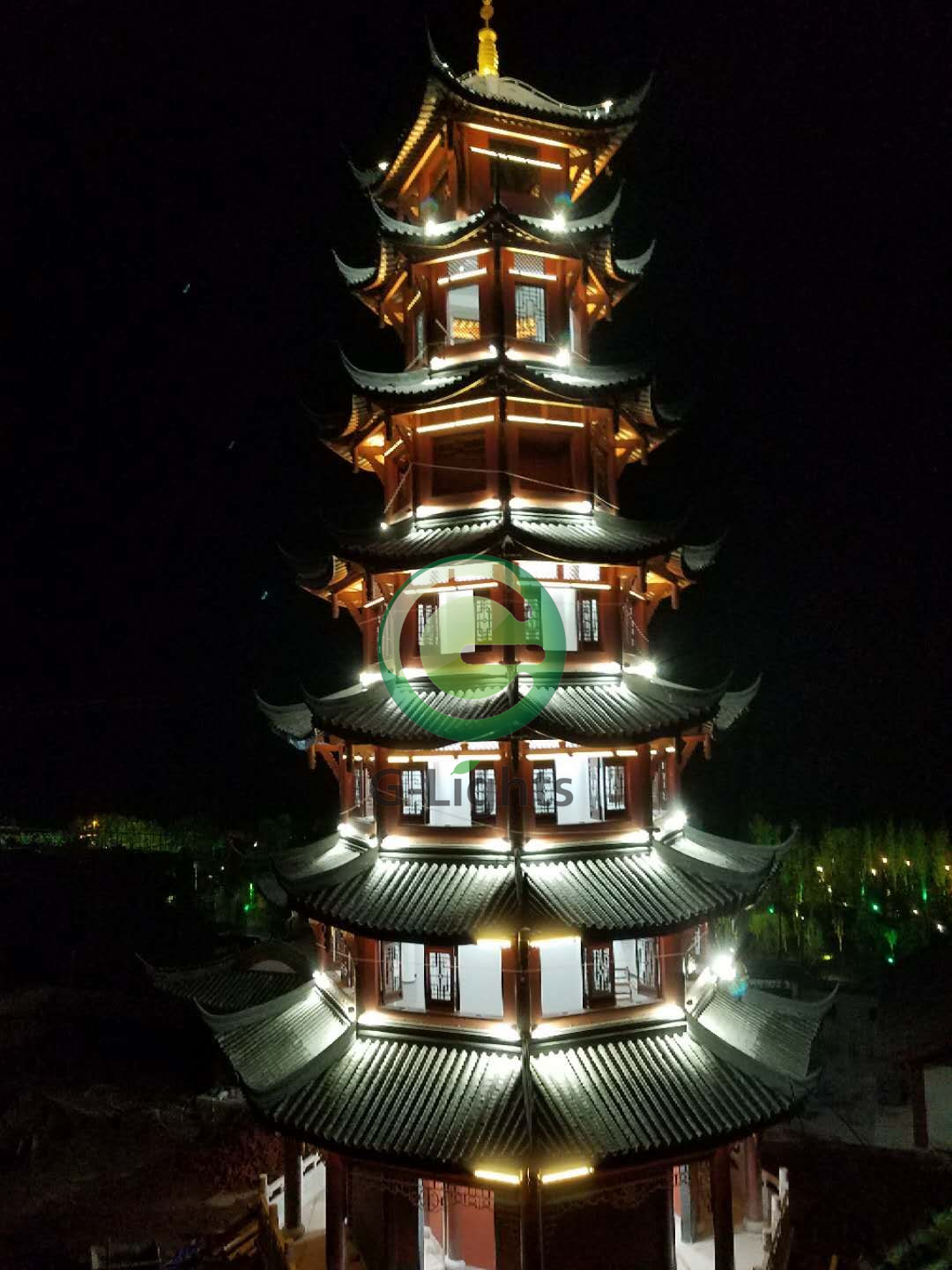 黔江峡谷景区观音寺亮化